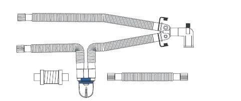 Дихальний контур для анестезії з вологозбірником